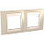 Рамка 2-постовая горизонтальная Schneider Electric Unica Хамелеон Песчаный/Бежевый