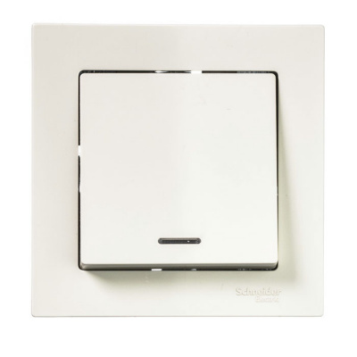 Выключатель 1-клавишный с подсветкой сх.1A 10AX механизм Schneider Electric AtlasDesign Бежевый Systeme Electric AtlasDesign ATN000213