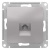 Розетка телефонная RJ11 механизм Schneider Electric AtlasDesign Алюминий Systeme Electric AtlasDesign ATN000381