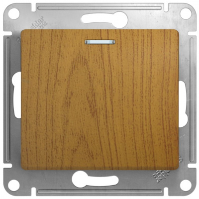 Выключатель 1-клавишный с подсветкой 10A (схема 1a) Systeme Electric Glossa Дуб Systeme Electric Glossa GSL000513