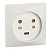 Розетка силовая встраиваемая 2P+E 20A, на винтах Legrand Слоновая кость