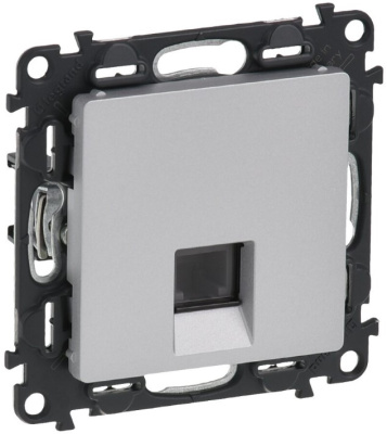 Розетка телефонная 1-ая RJ11 Legrand Valena Life Алюминий Legrand Valena Life 753638