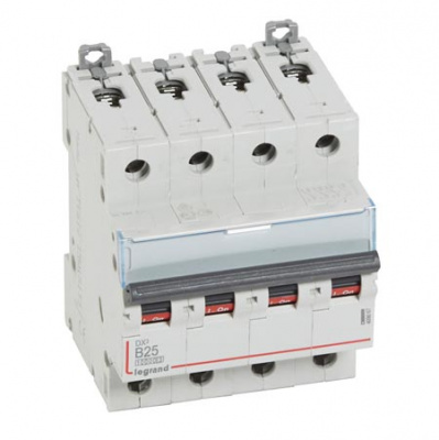 Автоматический выключатель 4P 25 A B 10kA Legrand DX3 Legrand DX3 409067