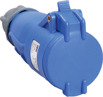 Розетка переносная 2P+РЕ 16A/250V IP44 синий IEK Magnum ССИ-213 IEK Magnum ССИ PSN21-016-3