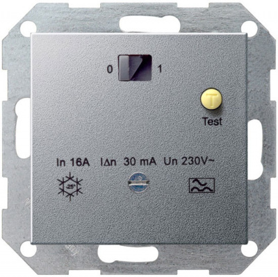 Автомат защиты от тока утечки (УЗО) 30mA Gira System-55 Алюминий Gira System 55 011426Gira