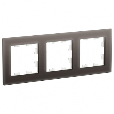 Рамка 3-постовая стекло Schneider Electric AtlasDesign Nature Мокко Systeme Electric AtlasDesign Nature ATN320603