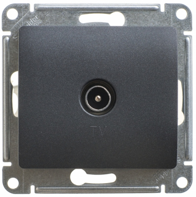 Розетка TV проходная 4DB Systeme Electric Glossa Антрацит Systeme Electric Glossa GSL000792