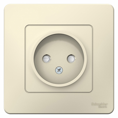 Розетка без заземления со шторками скрытой установки 16A 250В Systeme Electric Blanca Молочный Systeme Electric Blanca BLNRS000112