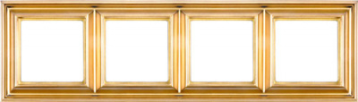Золото Рамка 4-постовая Jung Eco Profi DECO Jung Eco Profi DECO EPD484GO
