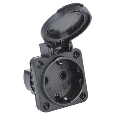 Розетка панельная SCHUKO РП14-3 IP54 черный IEKMAGNUM  IEK MAGNUM  PSN71-016-3-2-54-K02