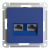 SE AtlasDesign Розетка двойная компьютерная Аквамаринин RJ45+RJ45 кат.5E механизм Systeme Electric AtlasDesign ATN001185