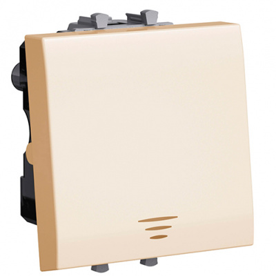 Кнопка одноклавишная модульная, "Avanti", "Ванильная дымка", 2 модуля DKC DKC Avanti 4405152DKC