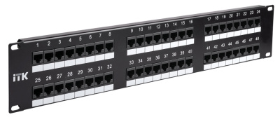 2U патч-панель кат.6 UTP, 48 портов Dual ITK ITK  PP48-2UC6U-D05