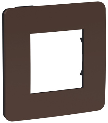 Рамка 1-постовая Schneider Electric Unica New Studio Color Шоколад/Антрацит Schneider Electric Unica New Studio Color NU280217