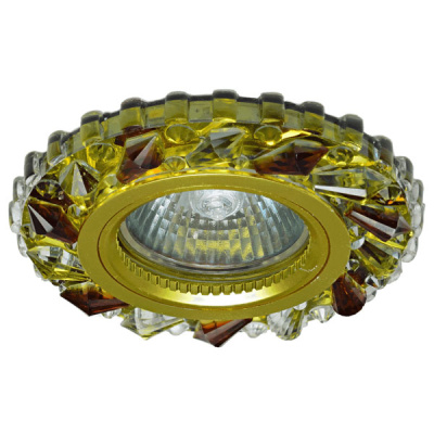 Светильник встраиваемый 35Вт GU5,3 + 3Вт LED Прозрачный+Янтарный IMEX IMEX IL IL.0027.1170