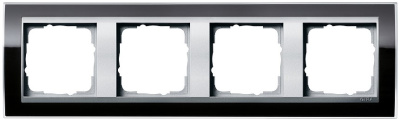Рамка 4-постовая Gira Event Clear Черный/Алюминий Gira Event Clear 0214736Gira