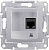 Розетка компьютерная 1-ая RJ45 кат.5e STP экранированная Schneider Electric Sedna Алюминий