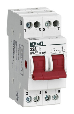 DEKraft ВР-103 Выключатель-разъединитель трехпозиционный 2P 32A DEKraft ВР-103 17209DEK