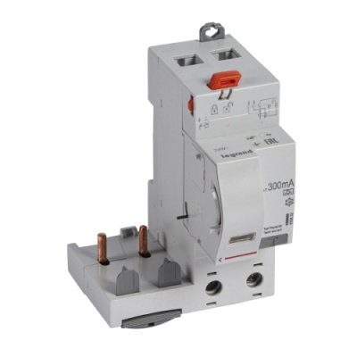 Дифференциальный блок DX3 - тип A - 300 мА - 2П - 230 В~ - 63 А - 2 модуля Legrand Legrand  410432