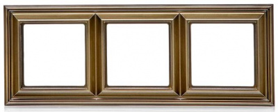 Рамка 3-постовая Jung Eco Profi DECO Античная латунь Jung Eco Profi DECO EPD483AT