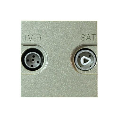 Розетка TV-FM-SAT единственная 2 мод ABB NIE Zenit Шампань N2251.3 CV ABB Zenit 2CLA225130N1901