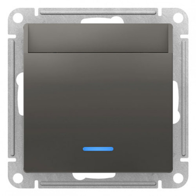 Выключатель карточный 10А без задержки времени механизм Schneider Electric AtlasDesign Сталь Systeme Electric AtlasDesign ATN000967