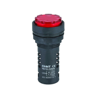 Сигнализатор звуковой ND16-22FS Φ22 мм красный LED АС220В (R) CHINT CHINT  593399CHINT