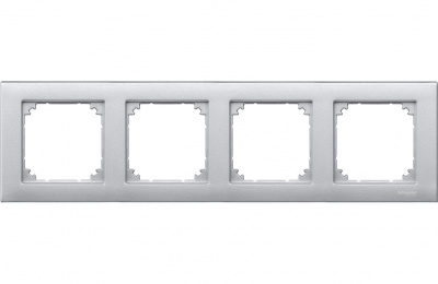 Рамка 4-постовая Merten System M M-Plan Алюминий Merten M-Plan MTN486460