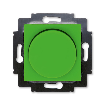 Светорегулятор поворотно-нажимной 60-600 Вт R зелёный / дымчатый чёрный ABB Levit ABB Levit 2CHH942247A6067