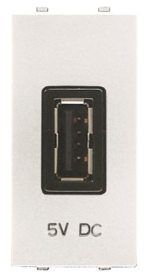 Механизм USB зарядного устройства 1М 2000 mA 5В ABB Zenit Альпийский белый ABB Zenit 2CLA218520N1101