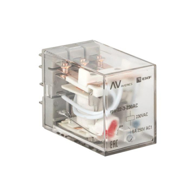 Реле промежуточное RPA 22/3 6A 230В AC EKF AVERES   rpa-22-3-230AC