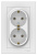 Розетка двойная с заземлением 16A в сборе Schneider Electric AtlasDesign Белый Systeme Electric AtlasDesign ATN000124