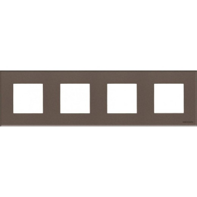 Рамка 4-постовая 2+2+2+2 мод ABB NIE Zenit Кофейное стекло N2274 CC ABB Zenit 2CLA227400N3701