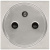 Розетка с заземлением французский стандарт с защитными шторками 2 мод ABB NIE Zenit Серебряный N2287 PL ABB Zenit 2CLA228700N1301