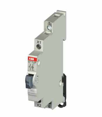 Выключатель кнопочный с подсветкой белый ABB E217-16-01B220 ABB E210 2CCA703255R0001