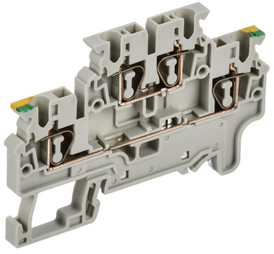 ARMAFIX Клемма пруж. 2 уровня зазем. CXDL2.5 PE IEK IEK ARMAFIX AF-CT41-00-2-K52-002