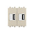 USB зарядное устройство модульное, "Avanti", "Ванильная дымка", 2 модуля DKC