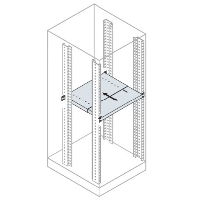 Полка регулируемая по глубине 1HE 450х440-665мм ABB IS2 ABB IS2 EV0041