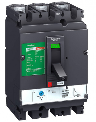 Автоматический выключатель 3P 160A 36kA Schneider Electric EasyPact CVS Schneider Electric EasyPact CVS LV516333