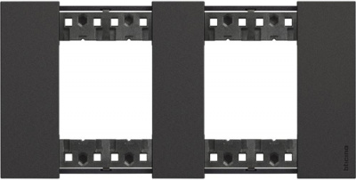 Черный Рамка немецкий стандарт 2 поста (2+2 мод) Bticino LivingNow Bticino Living now KA4802M2KG