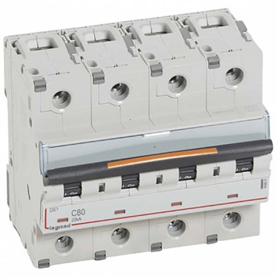 Автоматический выключатель 4P 80A C 25kA Legrand DX3 Legrand DX3 409801