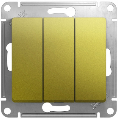 Выключатель 3-клавишный (схема 3) 10AX механизм Systeme Electric Glossa Фисташковый Systeme Electric Glossa GSL001031