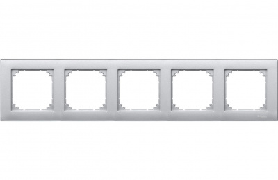 Рамка 5-постовая Merten System M M-Plan Алюминий Merten M-Plan MTN486560