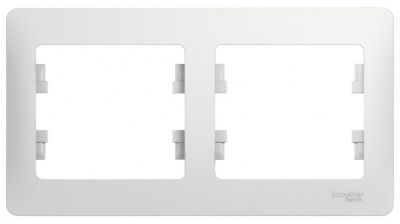 Рамка 2-постовая горизонтальная Systeme Electric Glossa Белый Systeme Electric Glossa GSL000102