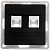 Розетка компьютерная 2-ая RJ45 кат.5e Wessen 59 Черный бархат