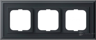 Рамка 3-постовая ABB BJE Династия Антрацит ABB Династия 2CKA001754A4607