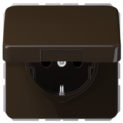 Механизм Розетка штепсельная SCHUKO 16A 250В~ с защитой от влажности Jung Коричневый Jung Jung Механизмы CD1520BFKLBR