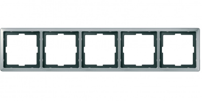 Рамка 5-постовая Merten Artec Сталь Merten Artec MTN481546