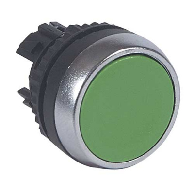 Головка ''нажал - вкл., нажал - откл.'' ∅ 22,3 - Osmoz - для компл. - с пот. толкателем - без подсв. - IP 66 - зеленый. Legrand  Legrand  023842