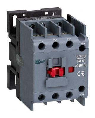 DEKraft КМ-102 Контактор 38А 400В_АС АС3_ АС4 1НО+1НЗ DEKraft КМ-102 21935DEK